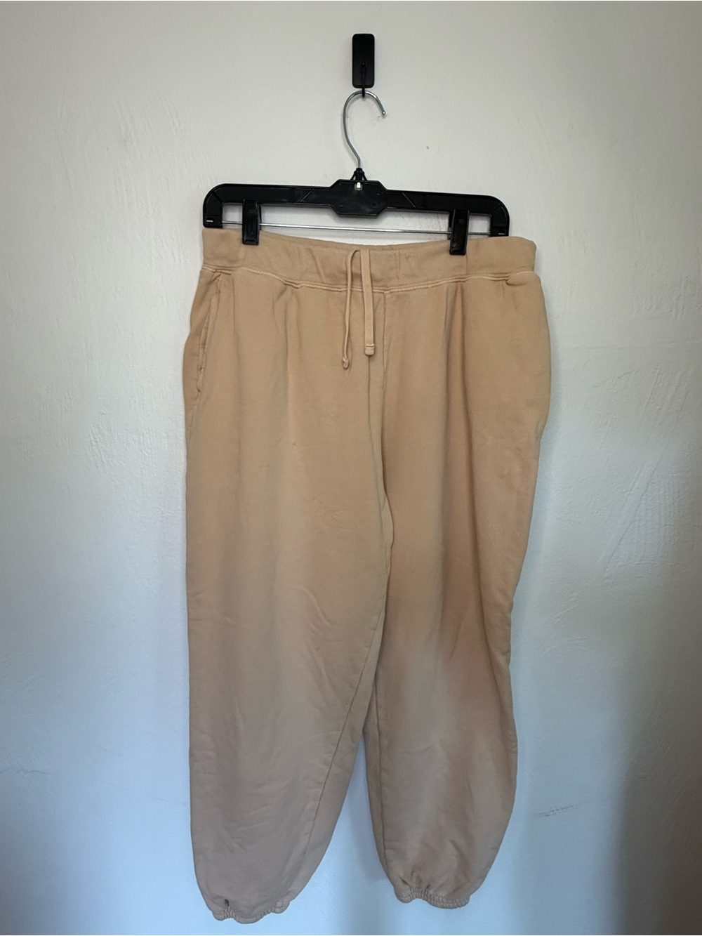 girlfriend collective Orange-y Beige Drawstring Joggers